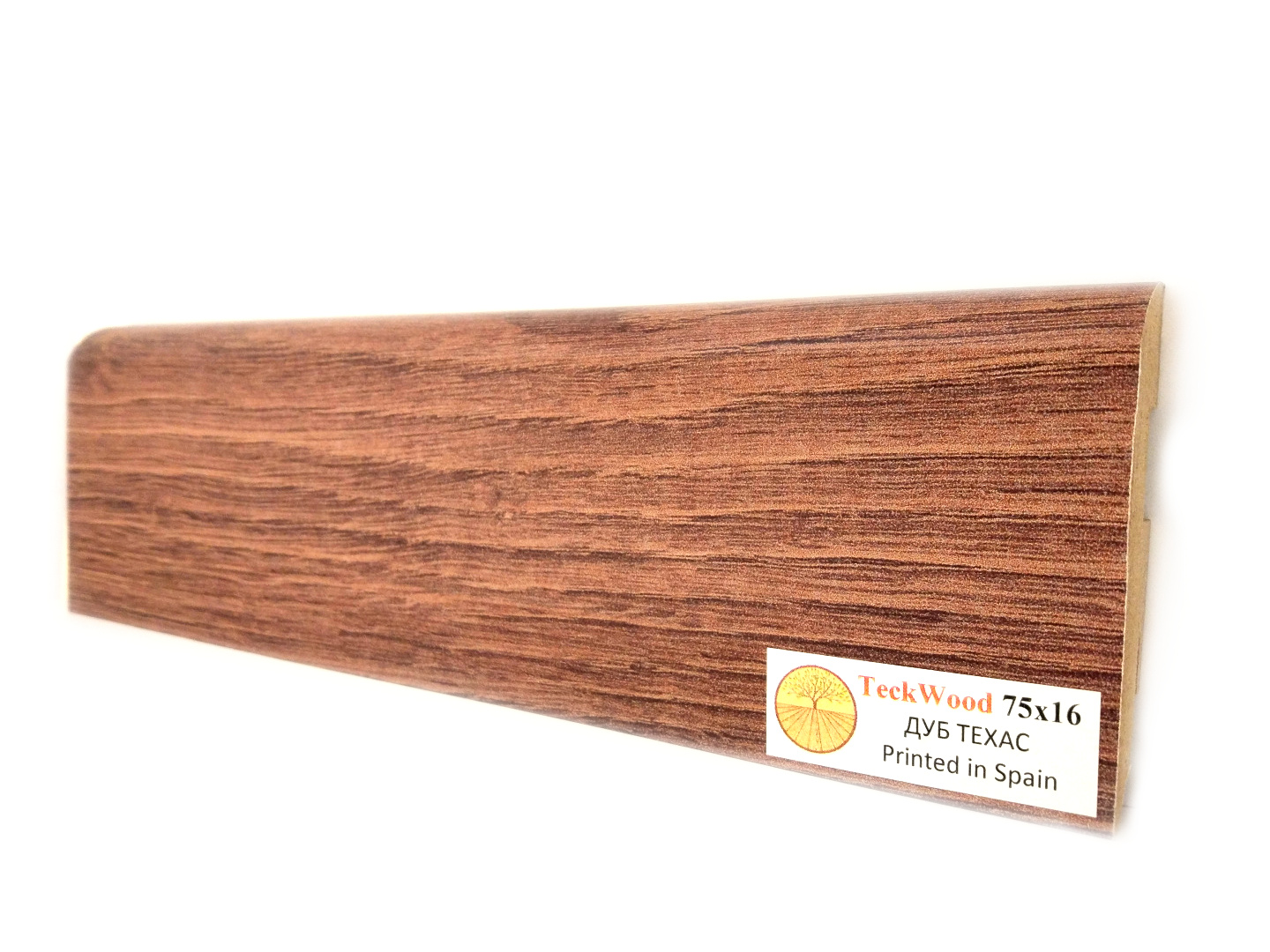Плинтус МДФ ламинированный TeckWood Дуб Техас 2150×75×16